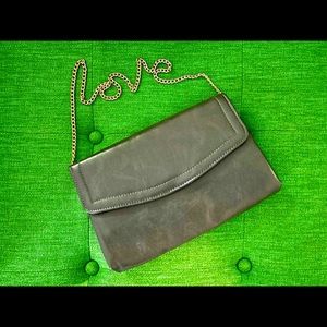 VINTAGE 1959s HL Harry Levine Women’s Leather Purse Transformer Clutch Like New